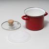 PEARL METAL Cook Pot, Enamel, Deep, 12cm, Red, Crasso, HB-5068