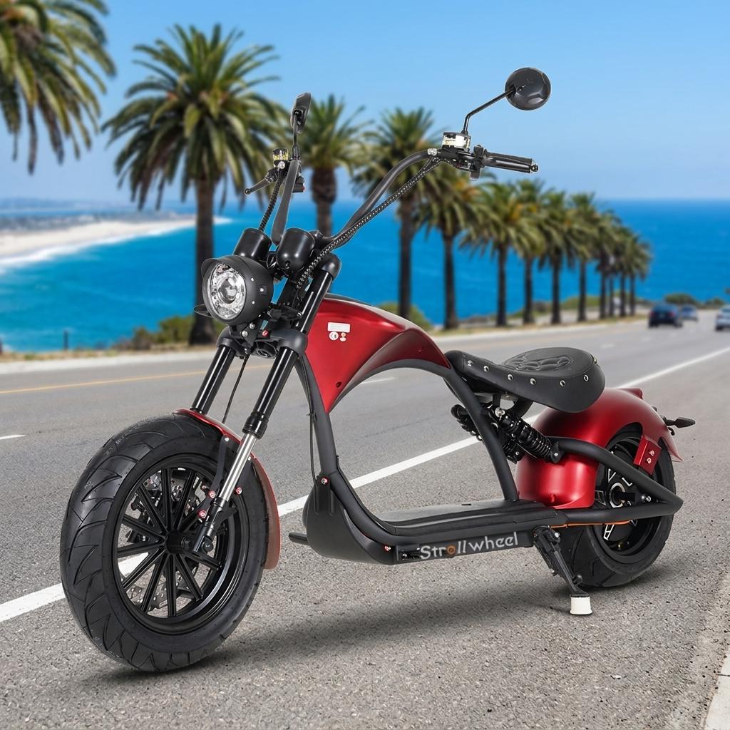 Germany Stock Mangosteen M1P Electric Scooter 45km/h COC Two Wide Wheel E Scooter Motorcycle EEC Electric Chopper Motorbike