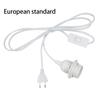 Lamp Base Holder Power Cord Cable 1.8m E27 EU Hanging Pendant LED Light Fixture Lamp Bulbs Socket Cord Adapters With Switch 220V