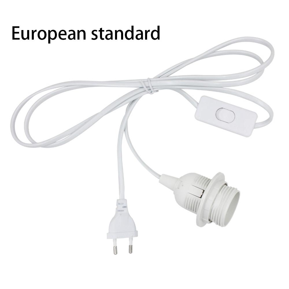 Lamp Base Holder Power Cord Cable 1.8m E27 EU Hanging Pendant LED Light Fixture Lamp Bulbs Socket Cord Adapters With Switch 220V