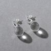 Premium Earrings Transparent Glass Ball Exquisite S925 Silver Needle Stud Earrings Simple Small Fresh Niche Simple Earrings