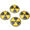 4ks nukleárny výstražný symbol Nálepka so stredovým krytom náboja emblému