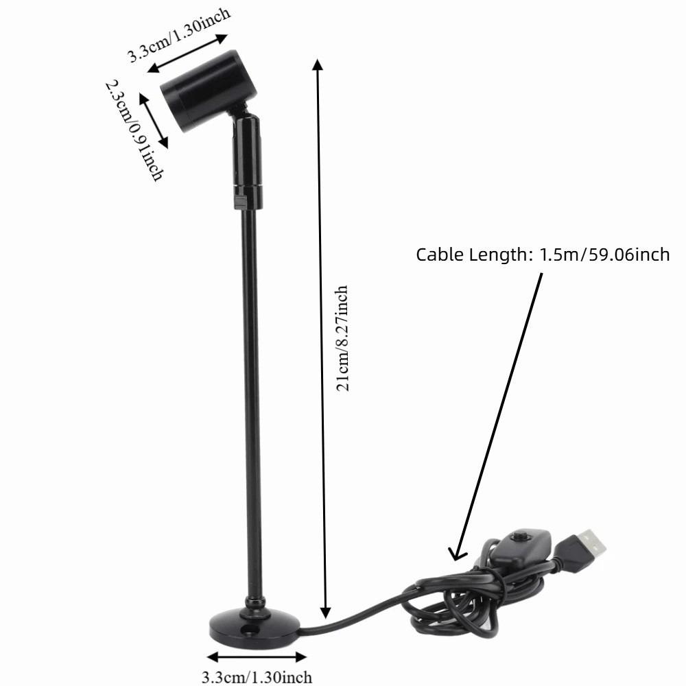 Nastavitelný LED bodový světlomet Mini bodové světlo napájené přes USB pro displej šperků