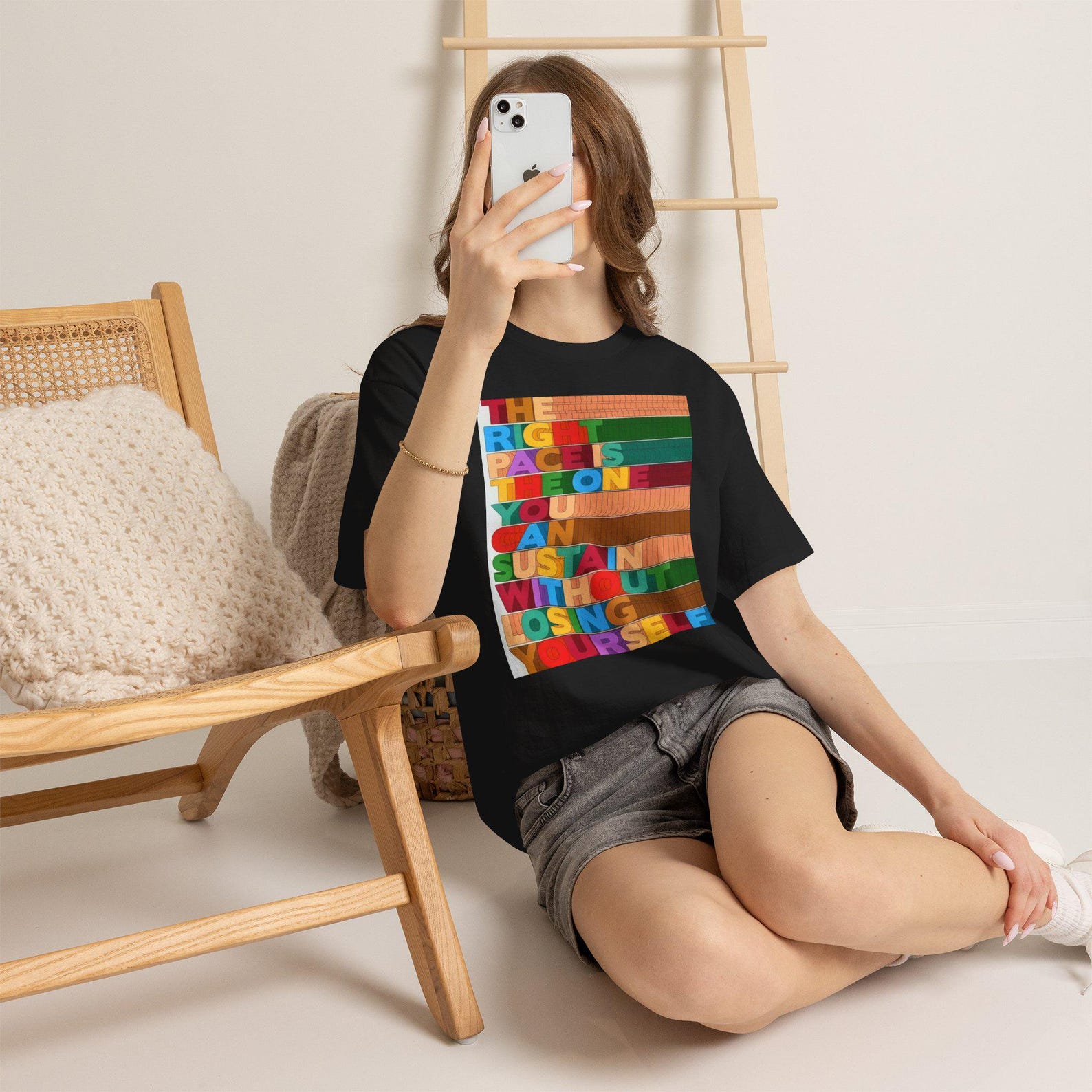 Motivational Quote T-Shirt, Colorful Typography Tee, Mental Health Awareness Shirt, Inspiring Slogan Unisex Graphic Tee XL