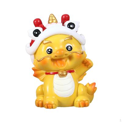 Chinese Animals Statue Mini Dragon Figurine Table Sculpture Resin for Desktop Office