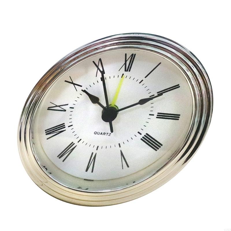 62KD Decorative 78mm Snooze Clock Movement Clock Insert with Arabic or Roman Numerals Round Watch Insert Repair Replacement