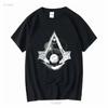 Lustiges Assassinen Grafik-T-Shirt Unisex Baumwolle Rundhals Vintage-Waschung Reise T-Shirt