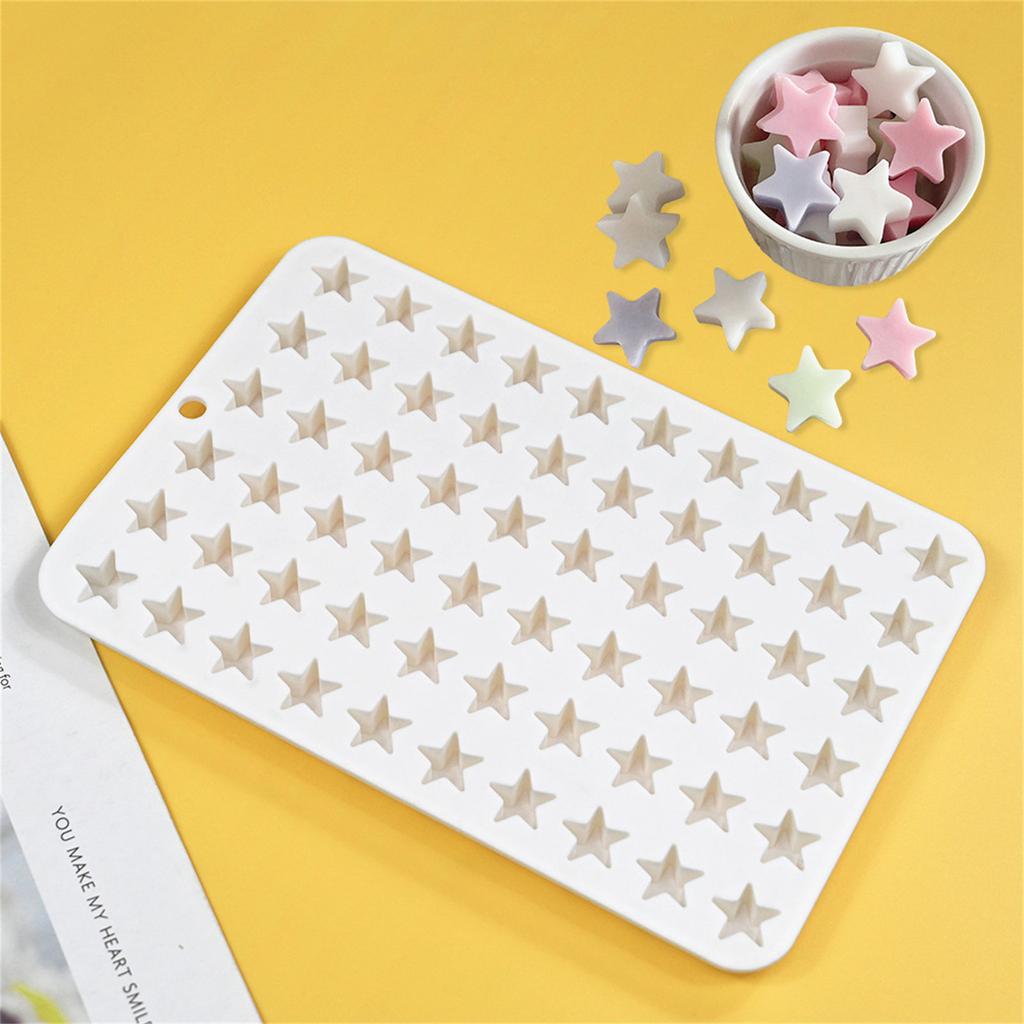 60-Cavity Star Shape Silicone Mold Fondant Chocolate Mould DIY Cake Dessert Mould Kitchen Baking DIY Supplies Nonstick