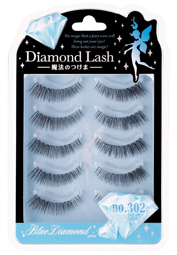 

Diamond Lash [no.302] 5 pairs (for upper eyelashes) Create a girly look with a focus on the outer corners of the eyes.