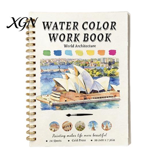 Creative Color Matching Practice Book Watercolor Coloring Book, Clean And Bright Patterns Design, Thick Art Supplies for Kids Painting Paper