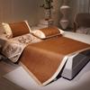 Summer Double-Sided Rattan & Ice Silk Cooling Mat Set