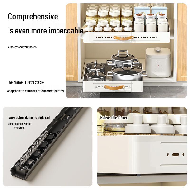 miflame Extendable Kitchen Pull-out Storage Rack