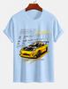 Unisexs Pure Cotton Solid Color Tshirt Urban Legend Street King Jdm Sports Car Print Crew Neck Short Sleeve Street Casual Top