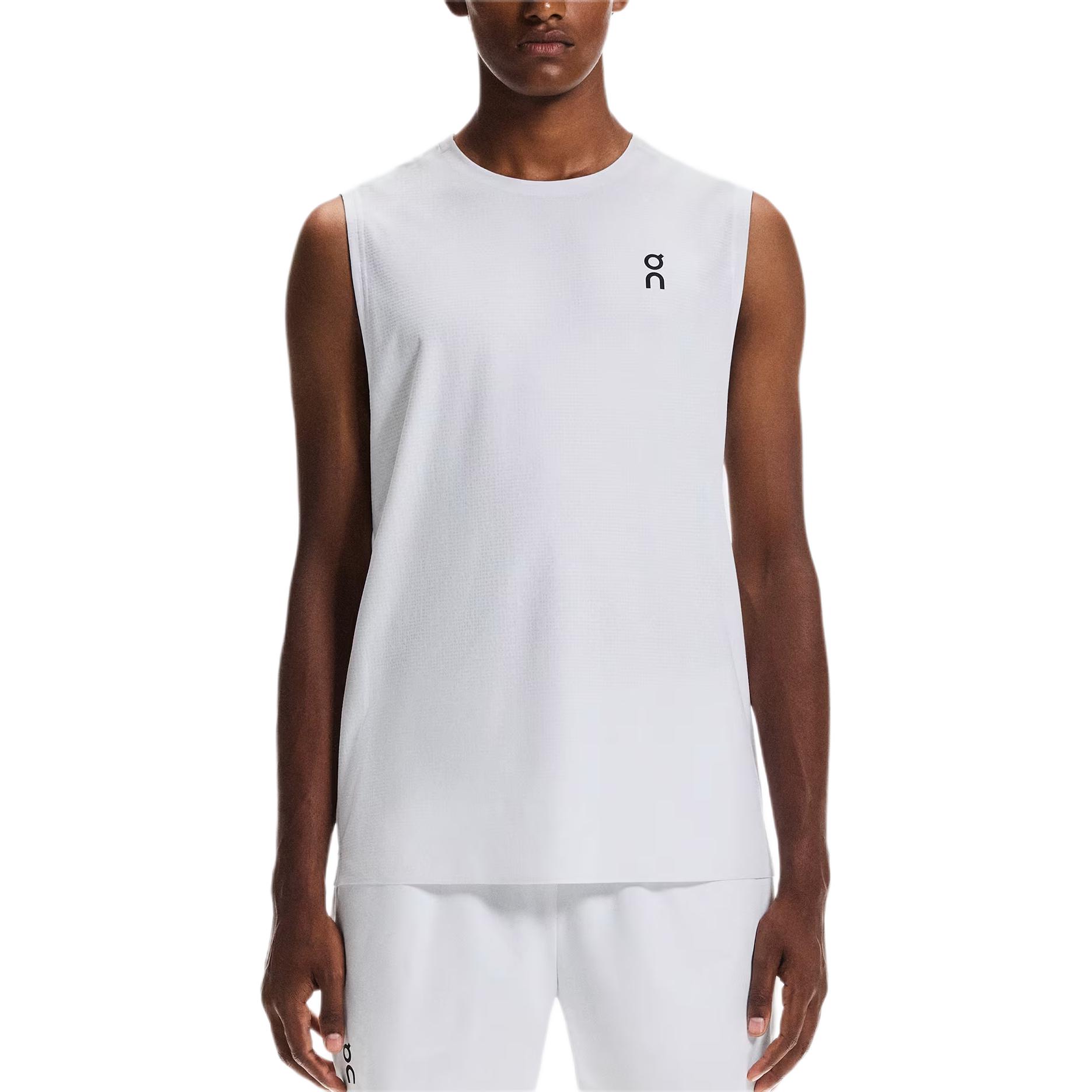 On Court Tank Tops Men s White Crew Neck Moderate Straight Fit 1MG10230069 XS