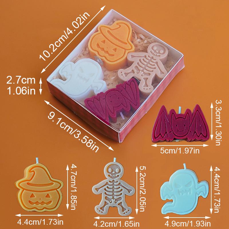 

1 шт. Подарки на Хэллоуин ручной работы, Жуткий набор ароматических свечей, Сувениры для Хэллоуин-вечеринки, Роскошная подарочная коробка на Хэллоуин, 10,2x9,1 см