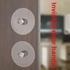 10/20PCS Transparent Crystal Self-Adhesive Door Knobs: Cabinet & Drawer Handles with Hook Function for Door & Wall Decor