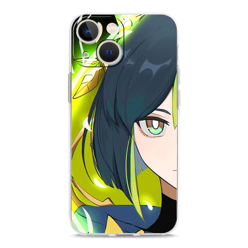 Luxury Case For iPhone 15 14 13 12 11 Pro Max X Xs XR 7 8 Plus Bumper Phone Cases Clear TPU Cover Game Genshin Impact Tighnari