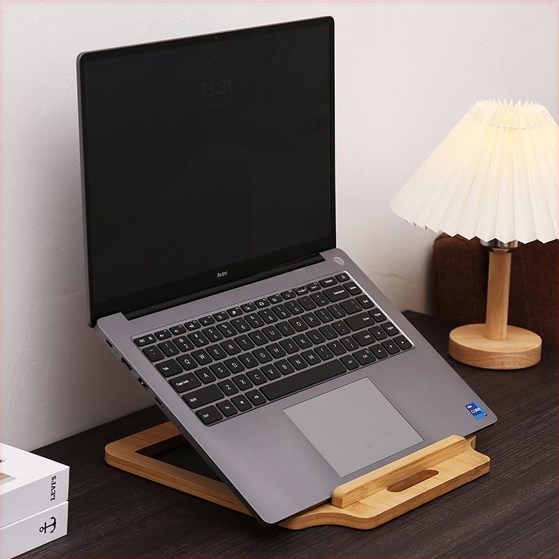 Portable Solid Wood Folding Stand for Laptops, Desktops, and Tablets