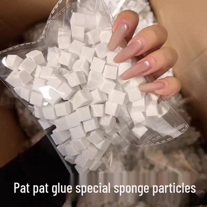 Mini Tofu Block Gradient Ombre Nail Art Sponge & Metal Grabber Clips