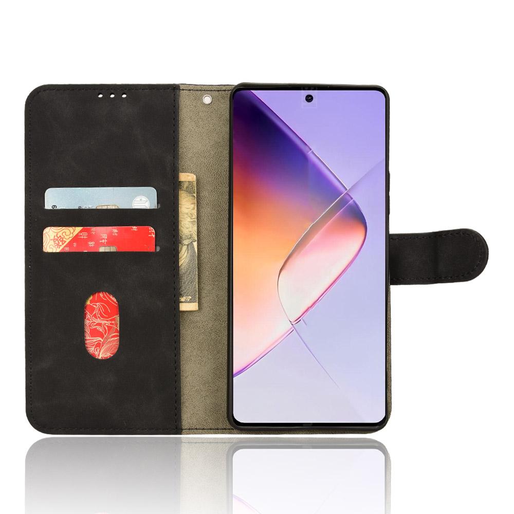 

For Infinix Note 40 Case PU Leather Skin Touch Folding Stand Phone Cover Black