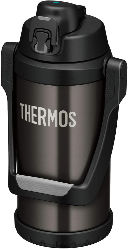 Thermos Water Bottle Vacuum Insulated Sports Jug Black Gray BKGY 2.0L FFV-2000