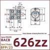Double-Cut Flange Circlip Bearing Housing, Aluminum Alloy, BACB6800ZZ BFP23.