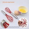 Stainless Steel Silicone Egg Beater - Manual Mixer for Baking and Cooking.