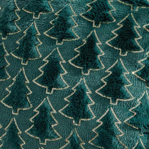 

1PC LOZUJOJU Christmas Pillowcase with Embroidered Christmas Tree and Comfortable Cushion Cover for Sofa Living Room Bedroom Home Decor W45cm x L45cm зелёный