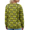 Women's Fashion Long Sleeve Christmas Snowman Snowflake Print Jacket Cardigan