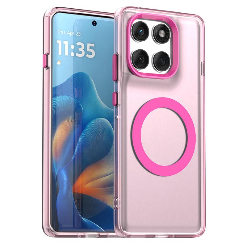 Magnetic Wireless Charging Case For Motorola Edge 60 Pro Moto Edge 60 Fusion Cover Candy Colors Transparent Shell Fundas Coque