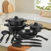13pcs Cookware Set Non-Stick Steel Pot Small Saucepan Skillet Cooking Melting Pan Cauldron Induction Cooker Pans for Gas Stove