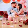 6/12Pcs Votive Glass Candle Holders Centerpiece Table LED Tea Light Candlestick for Home Birthday Wedding Party