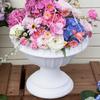 2Pcs Roman Column Flower Pots – White Plastic Wedding Pedestal Planters for Aisle & Event Decoration
