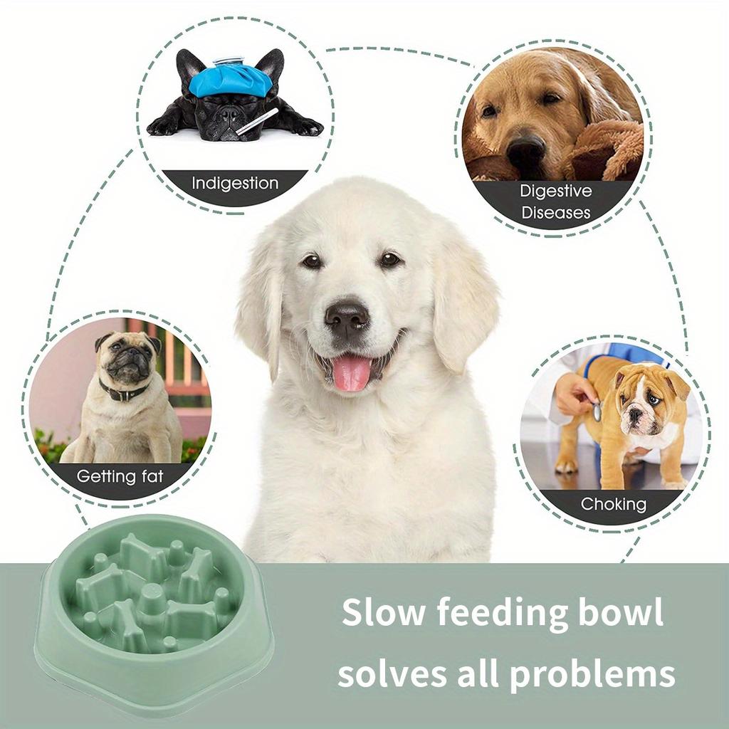 1pc Slow Feeder Dog Bowls - Anti-Slip, Interactive Maze Design for Small To Medium Pets, Bloat Stop & Choke Prevention