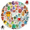 56 Cartoon Robot Graffiti Stickers Cute Q Version Children Diy Decorative Stickers
