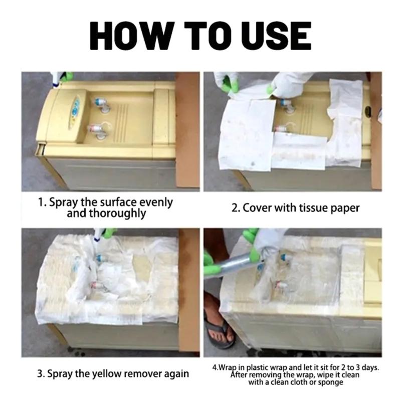 Stain Remover Plastic Gloss Restoration Agent for Air Conditioning Shell Appliances Plastic Yellowing Removal Sprayer