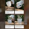 Flowerpot with Open Water Pour Port Easy Maintenance Self-Absorbing Double-Layer Water System Thickened Transparent Water Storage