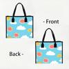 Cute Sun Cloud Pattern Tote Bag Portable Daily Use Shopping Handbag for Women Casual Outdoor Shoulder Bag