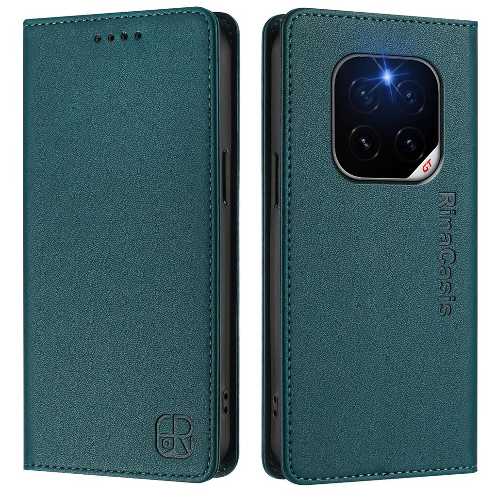 For Honor GT Pro Leather Case RINACASIS RC01 Phone Cover with RFID Blocking Wallet Stand