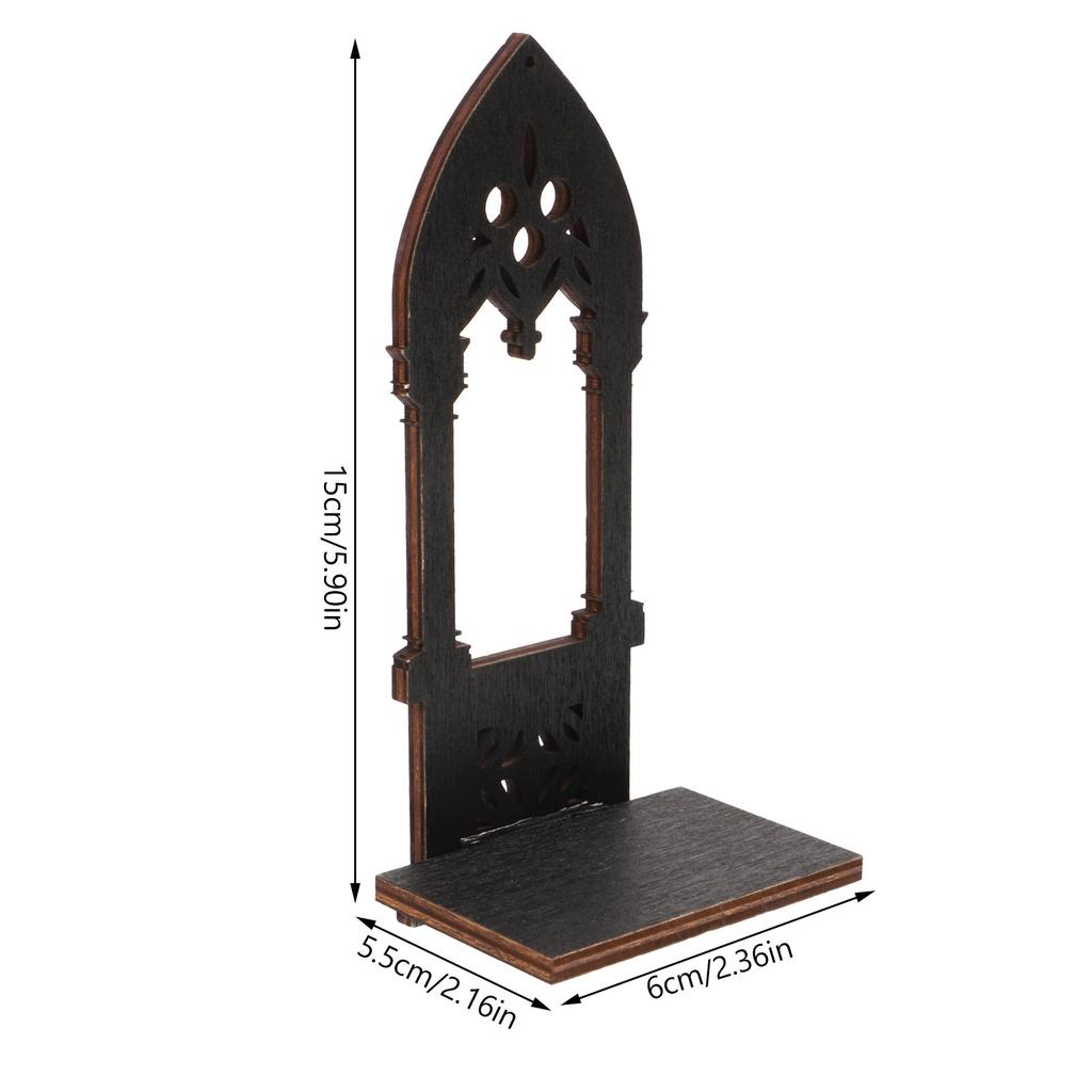 1Pair Gothic Holder Simple Black Arch Design Pillar Holder for Table Centerpiece Home Decor Dining Room Bedroom