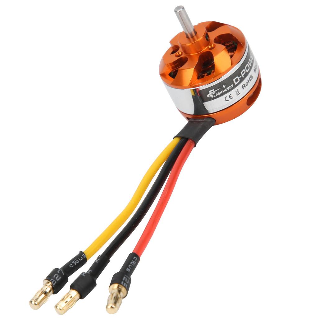 D2822 Brushless Motor with Adapter RC Motor Replacement for RC FixedWing Airplane(1800KV )