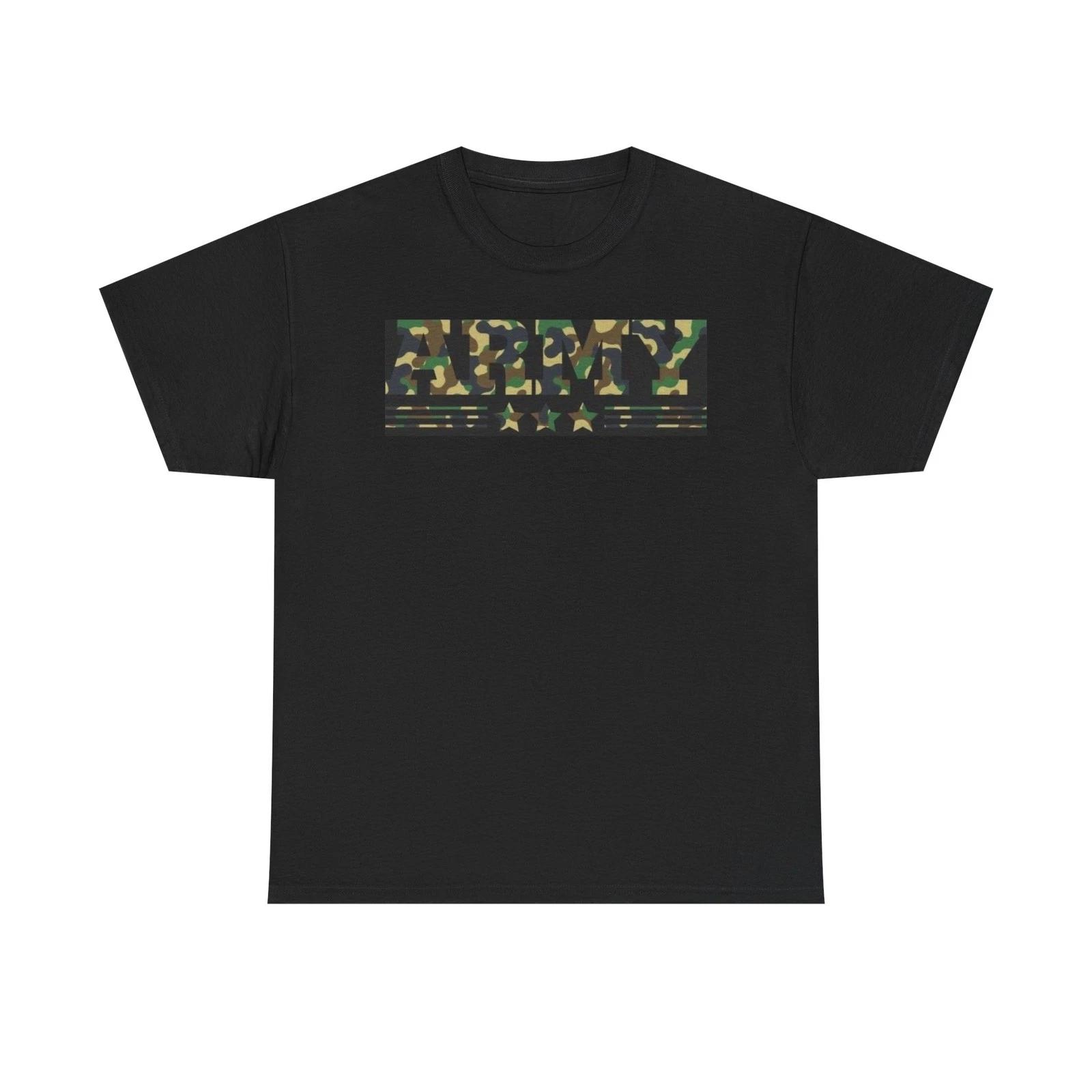 Army Graphic T Shirt Military Unisex Heavy Cotton Tee S