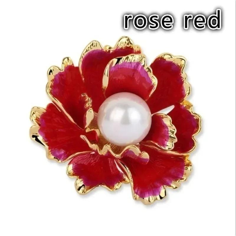 1 Pcs Rich and Noble Peony Brooch Elegance Party Accessories Brooches for Women High End Gold-plated Alloy Chinese Style Ethnic