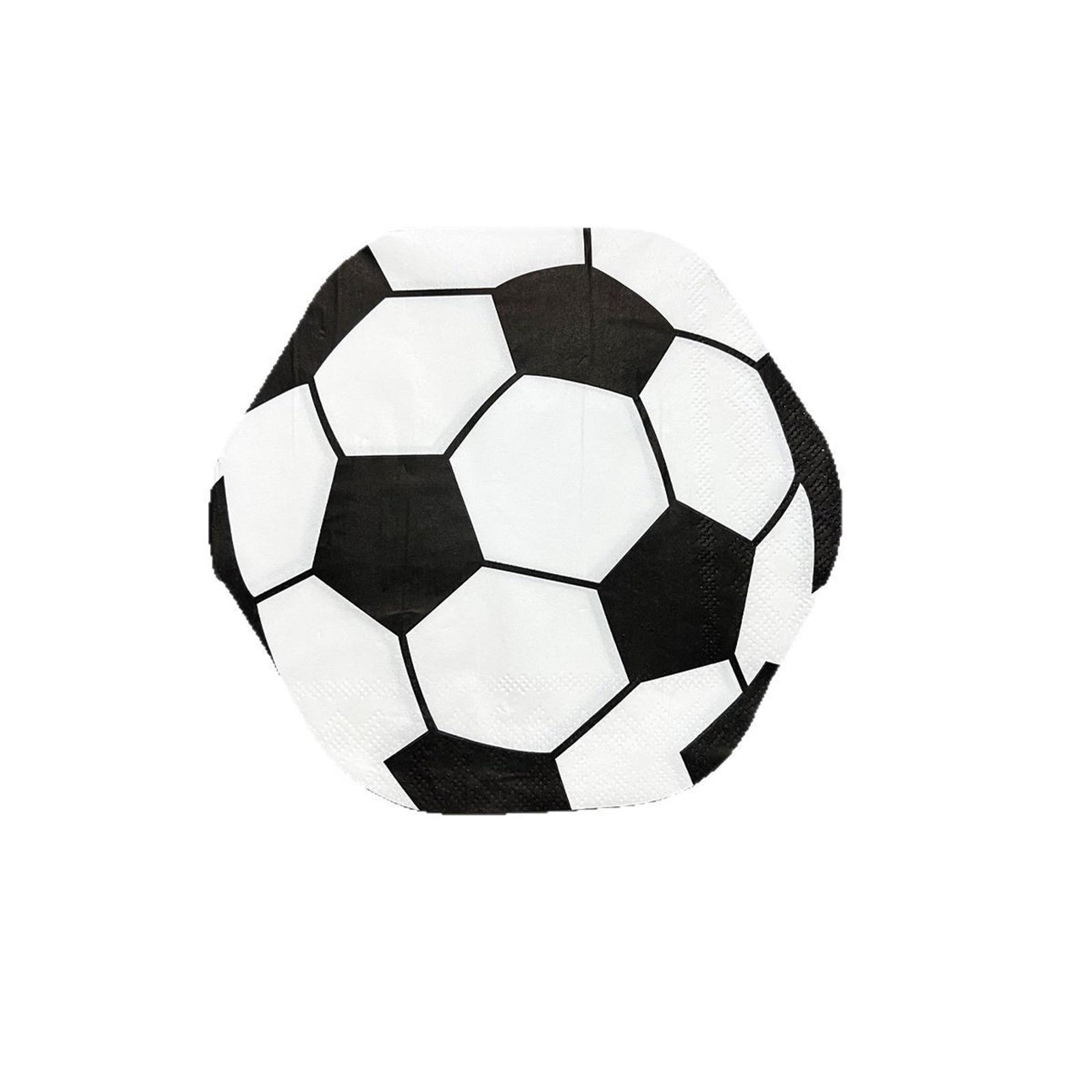 

20PCS Soccer Ball Shaped Paper Napkins Party Supplies Disposable Tableware for Sports Events and Themed Celebrations One Size