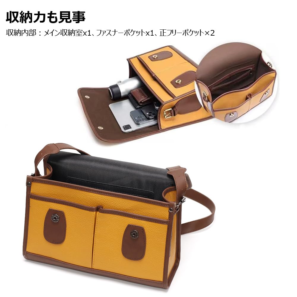 Whatna Leather Shoulder Messenger Crossbody Chest Business A4 15cm Laptop Thick Perfect for Black Men's Bag, Bag, Bag, Bag, Size, Capacity, Leather,