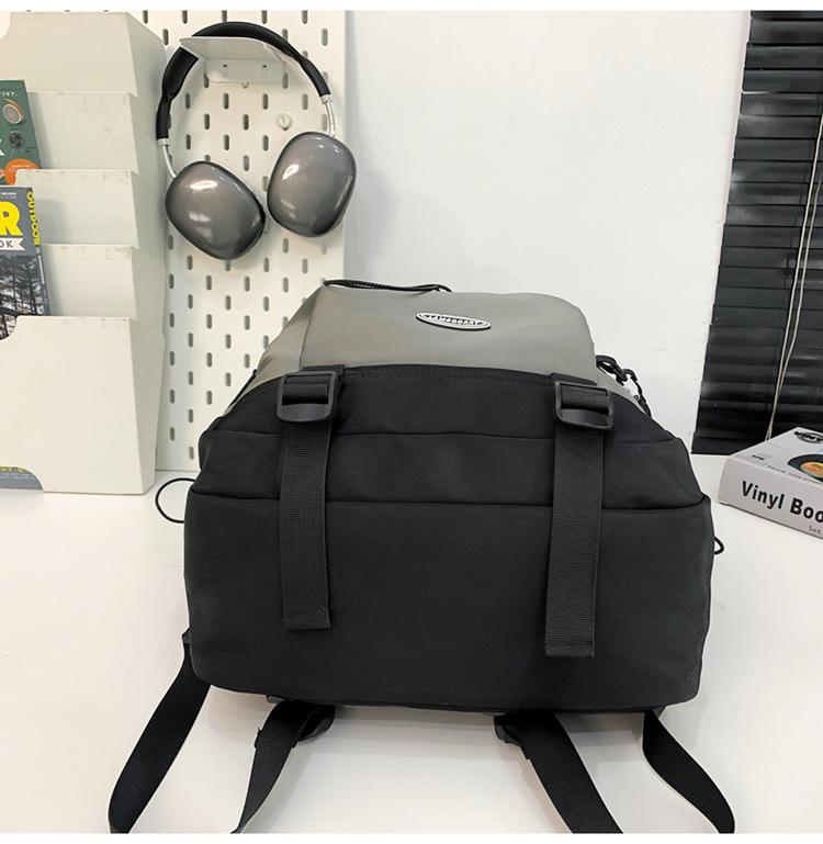 Herren College-Stil Rucksack mit Kordelzug und großem Fassungsvermögen - Sportliche Campus-Computer-Umhängetasche