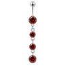 1pc 316L Surgical Steel Dangle CZ Gems Belly Button Ring Cubic Zirconia Drop Pendant Navel Nail Body Piercing Zircon
