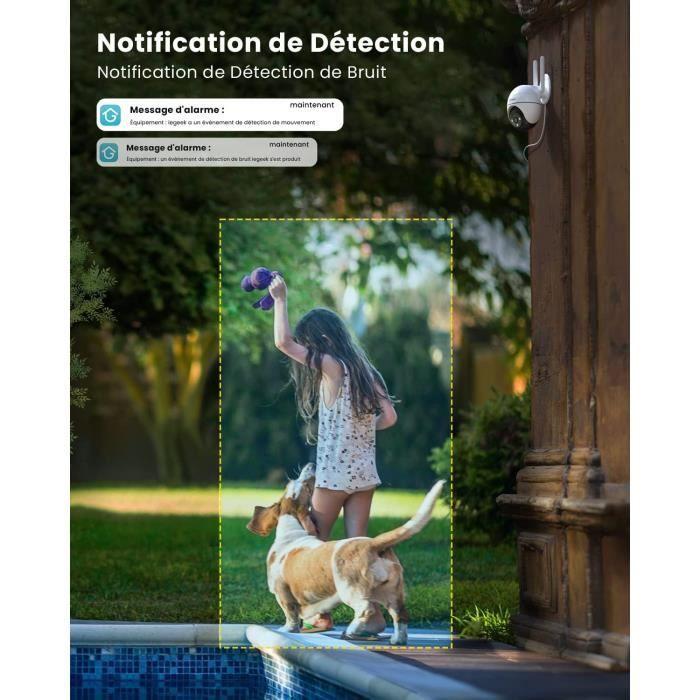 Caméra de surveillance - iegeek - 2 pièces - 2k - vision nocturne - détection humaine - suivi automatique