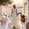 Summer Sleeveless Maxi Dress,Simple Floral Print,Lightweight Flowy,Flared Hem,Beach Vacations,Casual Occasions,Versatile Elegant Women Fashion