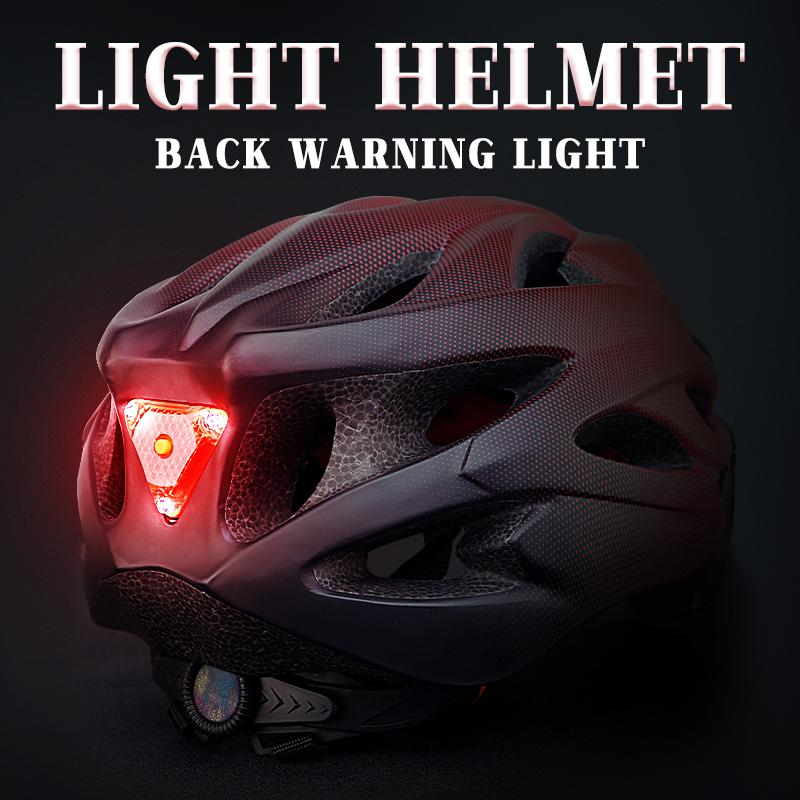 X-TIGER Magnetic Goggles Bicycle Helmet with LED Rear Light Ultralight Cycling Helmet Adult MTB Bike Helmet Fit 58-62cm